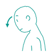 頭が前に倒れるのイラスト