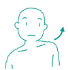 肩が上がるのイラスト